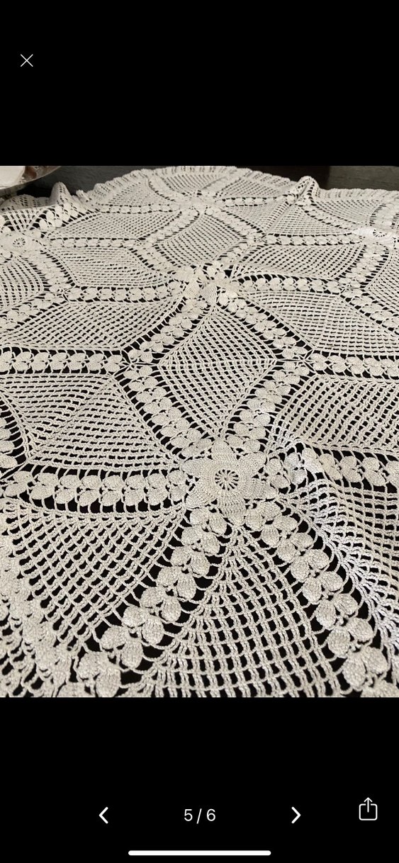 El Yapımı Beyaz Dantel Fiskos Örtüsü - Görsel 3