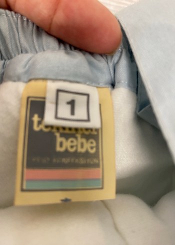 Elyaflı astarlı askılı bebek pantolonu - Görsel 4