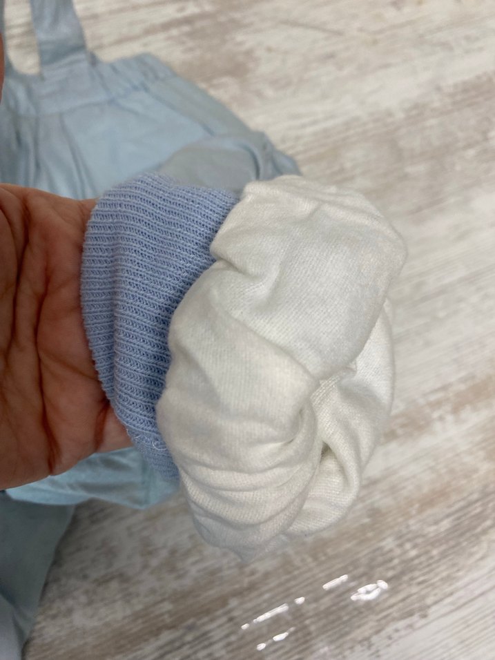 Elyaflı astarlı askılı bebek pantolonu - Görsel 5