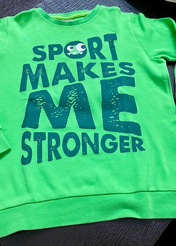 Yeşil Baskılı Erkek Çocuk Sweatshirt - Görsel 2