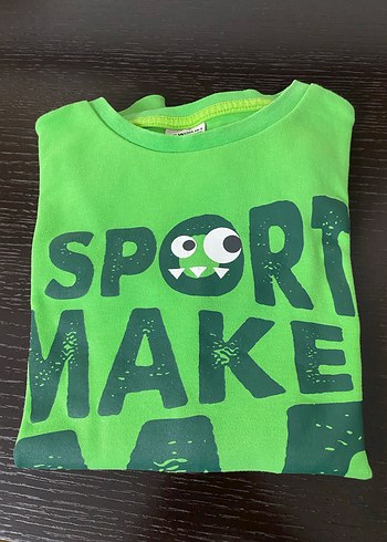 Yeşil Baskılı Erkek Çocuk Sweatshirt - Görsel 4