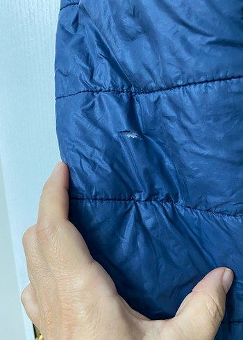 Fermuarlı 38 beden  Lacivert Kadın Kışlık Mont - Görsel 7