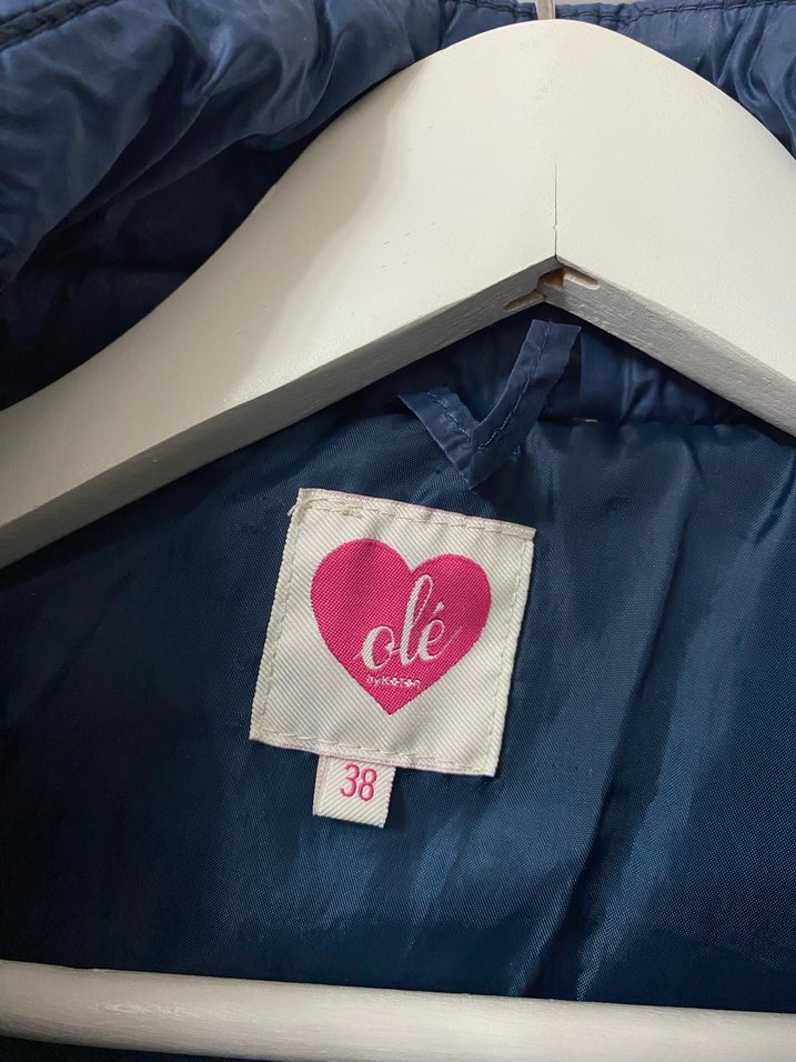 Fermuarlı 38 beden  Lacivert Kadın Kışlık Mont - Görsel 3