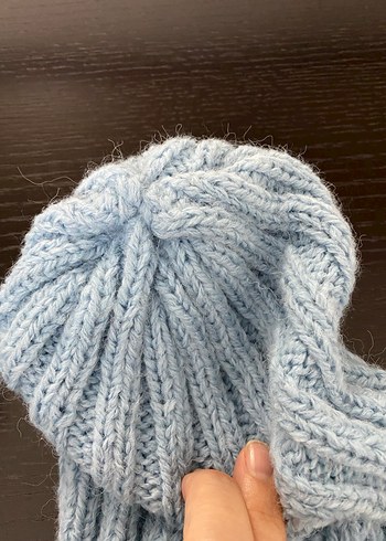 Mavi Örgü Bere - Görsel 3