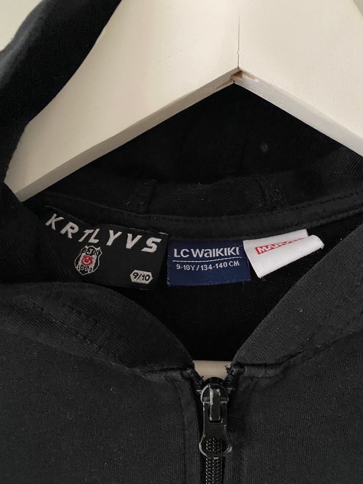 Kapüşonlu Siyah Erkek Çocuk Sweatshirt - Görsel 2