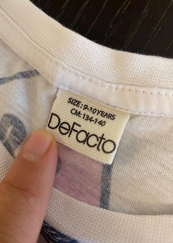 Defacto Beyaz Baskılı Çocuk Tişörtü