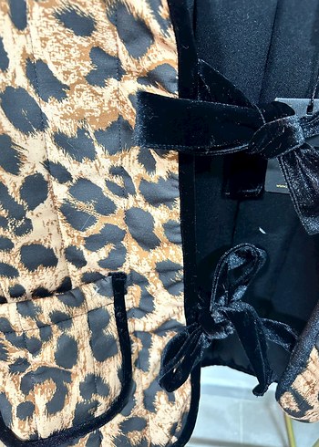 Massimo Dutti Leopar desenli Mont