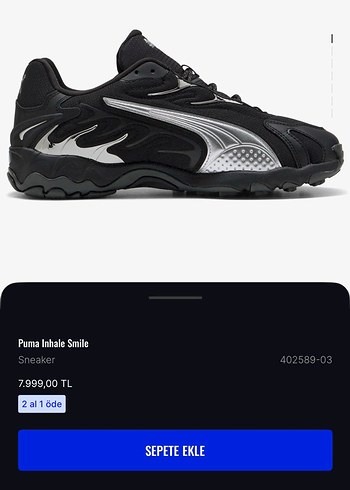 Puma İnhale Smile Siyah Sneaker