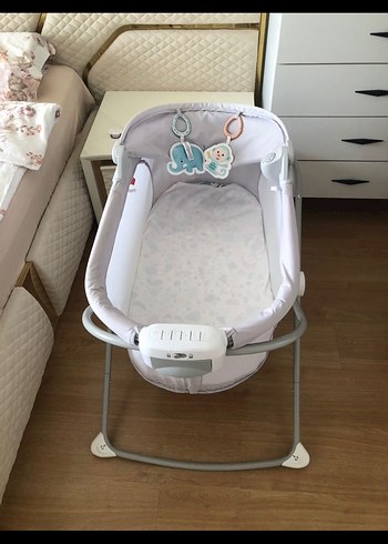 Beyaz Pastel Bebek Beşiği - Görsel 5