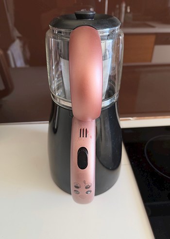 Pembe Saplı Siyah Çay Makinesi - Görsel 2