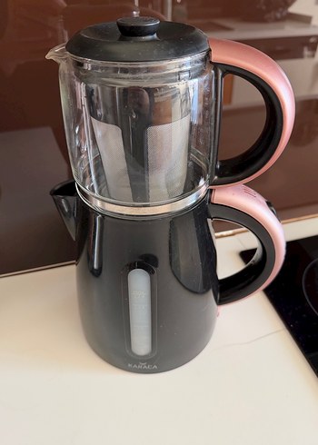 Pembe Saplı Siyah Çay Makinesi - Görsel 4