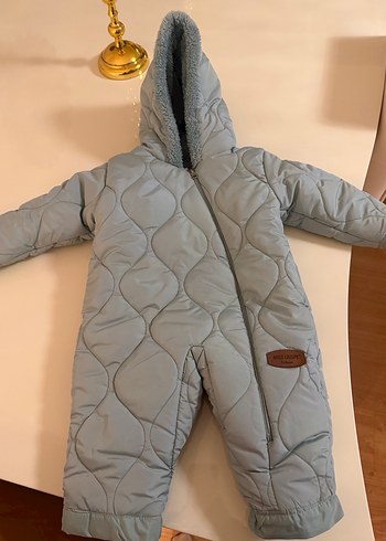 Gri Bebek Kayak Tulumu Fermuarlı Kapüşonlu - Görsel 4