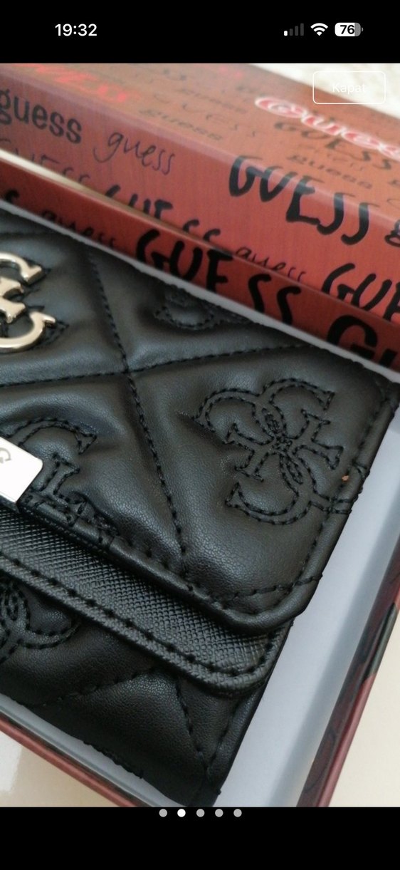 Guess Siyah Deri Kadın Cüzdan - Görsel 2