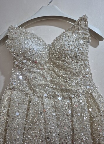 Mini gelinlik,after parti elbisesi,dış çekim elbisesi  - Görsel 7