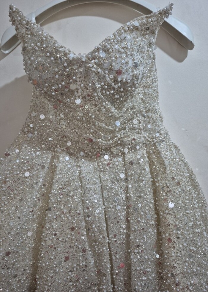 Mini gelinlik,after parti elbisesi,dış çekim elbisesi  - Görsel 3