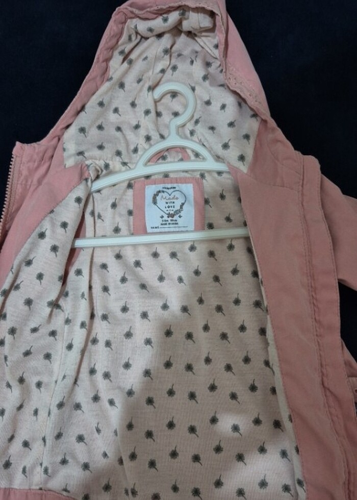 12 18 ay Kız çocuk mevsimlik yağmurluk kız çocuk mevsimlik mont - Görsel 3