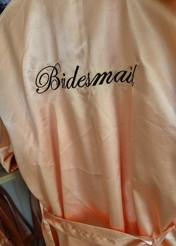 Bej Parlak Midi Kadın Bornoz - Bohem Stil