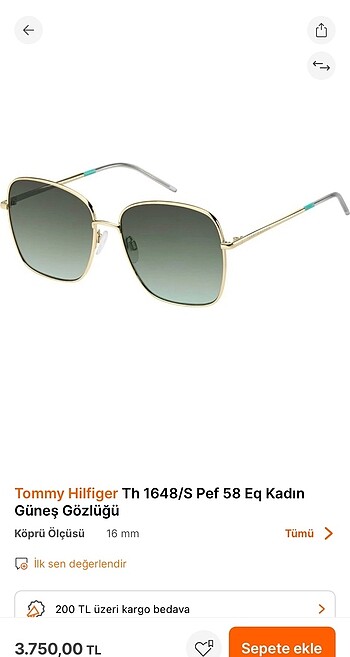 Tommy güneş gözlüğü