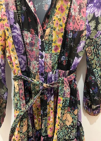 Zara şifon elbise - Görsel 3