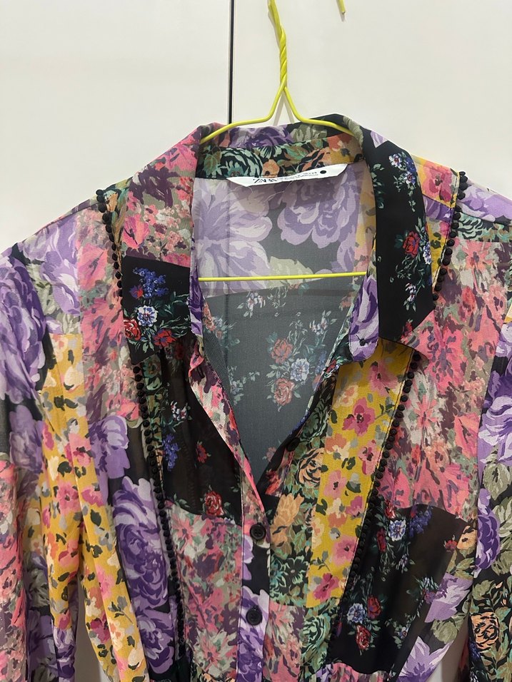 Zara şifon elbise - Görsel 4