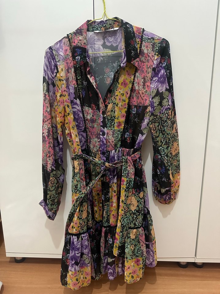 Zara şifon elbise - Görsel 2