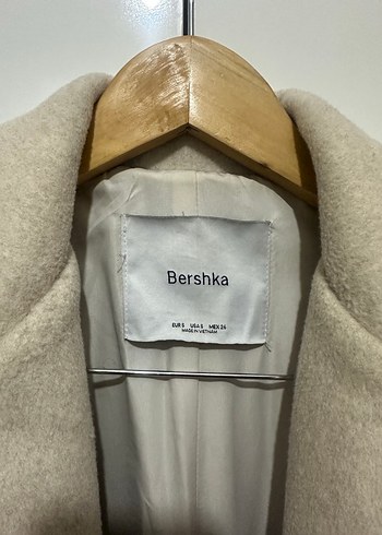 Bershka Bej Çift Düğmeli Kaban - Görsel 5