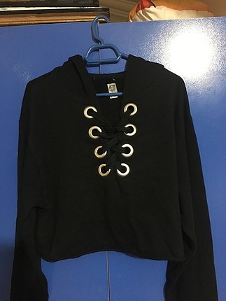 İpli Crop Sweatshirt