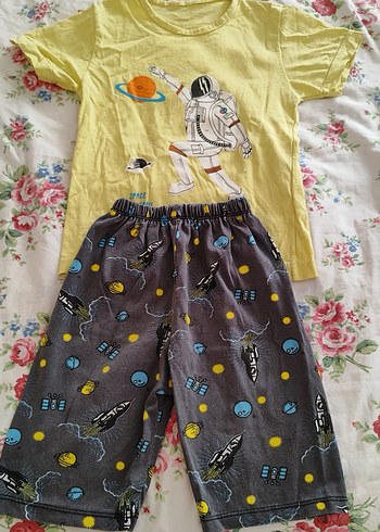 Astronot Temalı Erkek Çocuk Pijama Takımı