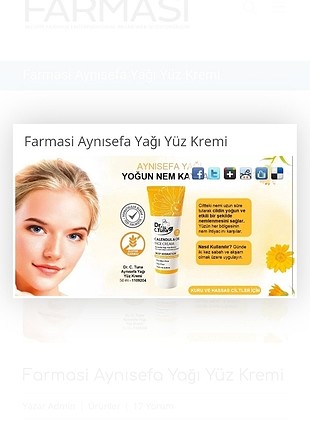 Dr. C.Tuna Calendula Aynısefa Yağı Yüz Kremi 50 ml 