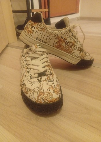 Versace Vintage Barok Desenli Krem Sneaker