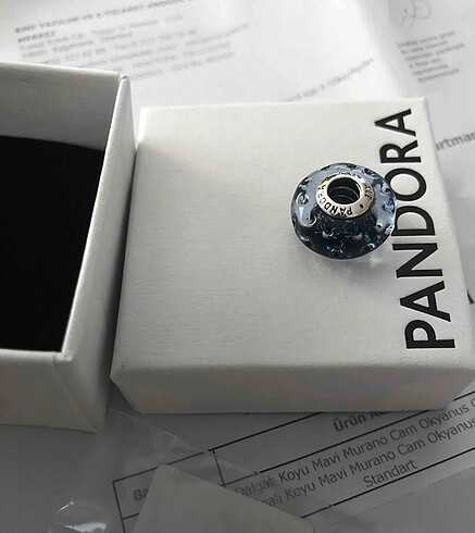 Beden Pandora okyanus murano charm