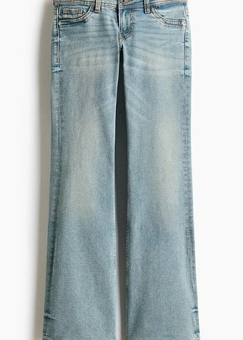 H&M Flared Ultra Low Waist Jean 44 Beden Sifir Hic Giyilmedi