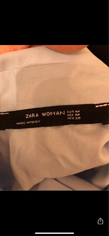 38 Beden mavi Renk Zara Şık boncuklu gömlek