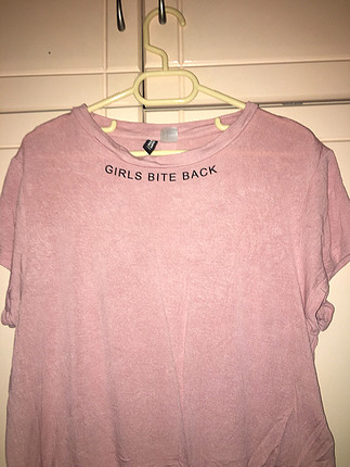 H&M pembe basic tişört 