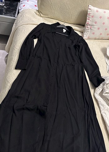 H&M Siyah Uzun Gomlek Elbise H M