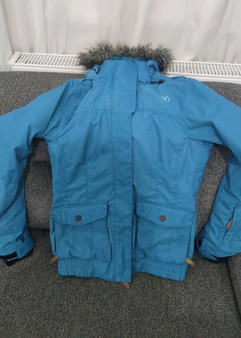 Mavi Kemerli Kış ve kayak Montu - Görsel 8