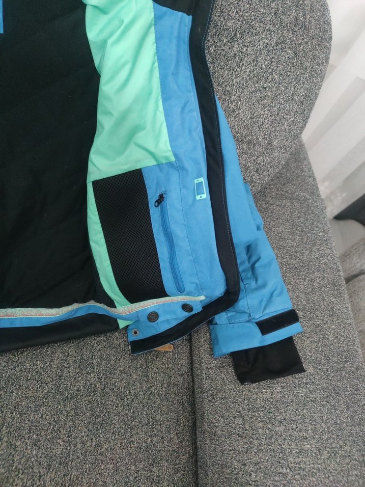 Mavi Kemerli Kış ve kayak Montu - Görsel 5