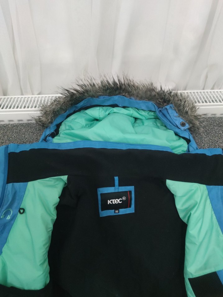 Mavi Kemerli Kış ve kayak Montu - Görsel 3