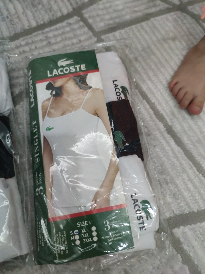 Beyaz Baskılı Kadın Atletler - Nike & Lacoste - Görsel 3