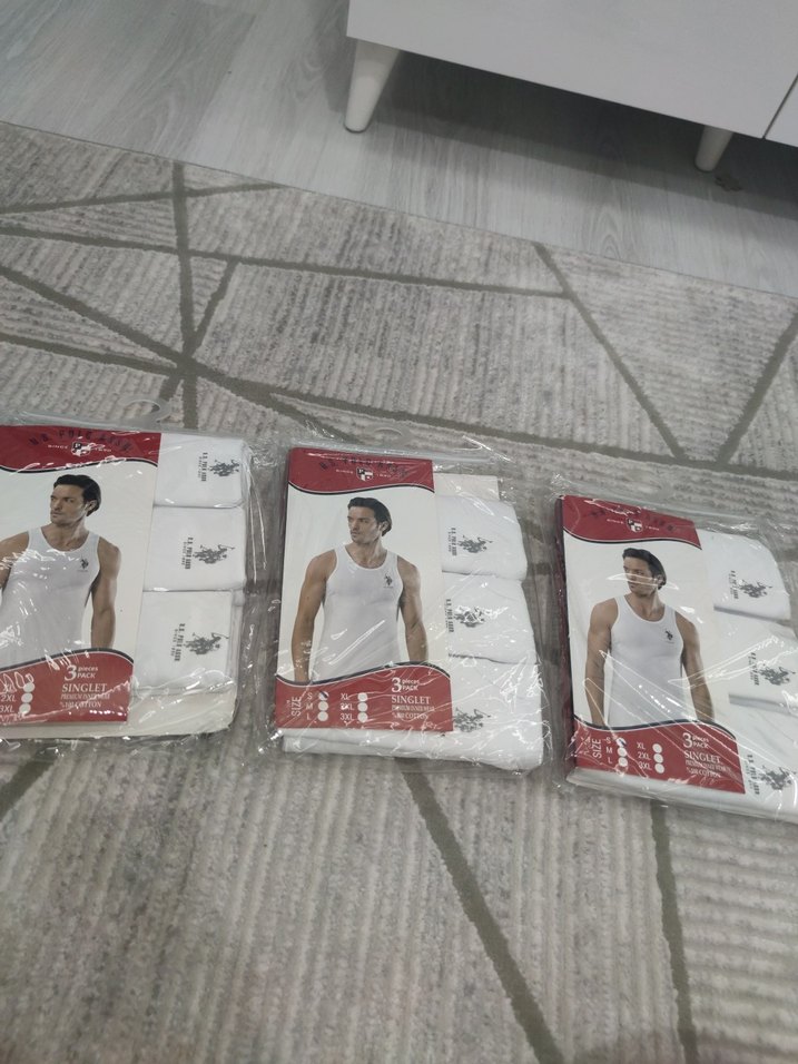 Erkek Beyaz Baskılı Atlet - Görsel 4