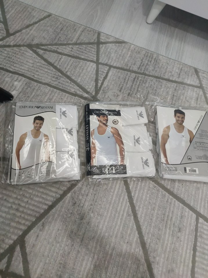 Erkek Beyaz Baskılı Atlet - Görsel 3