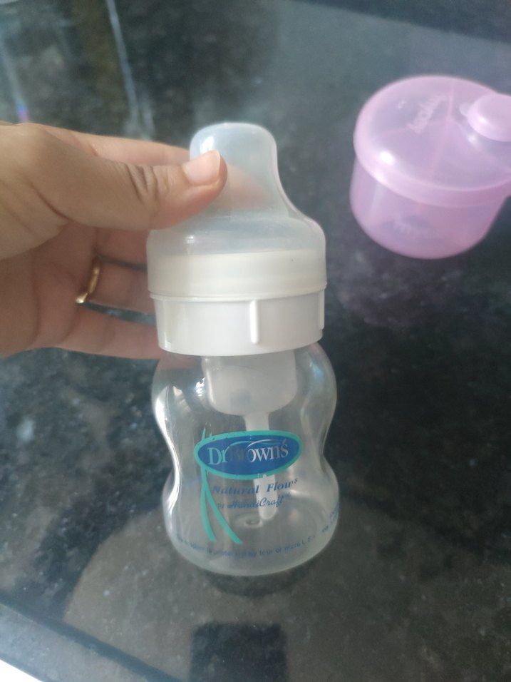 Pembe Bebek Biberonu ve Kapaklı Saklama Kabı - Görsel 2