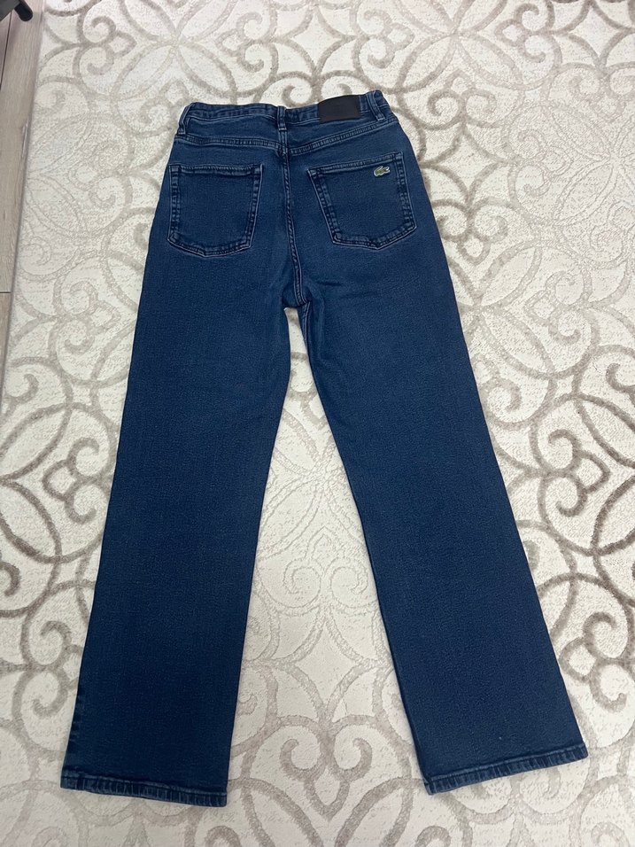 Lacoste Koyu Mavi Yüksek Bel Denim Jean — görsel 3/4