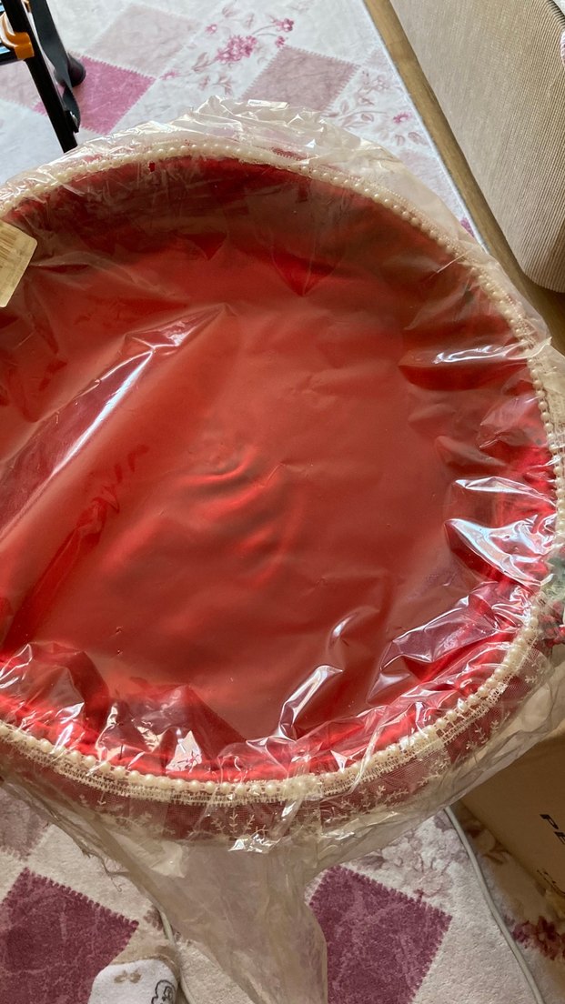 Kırmızı kına tepsisi ve sepeti - Görsel 5