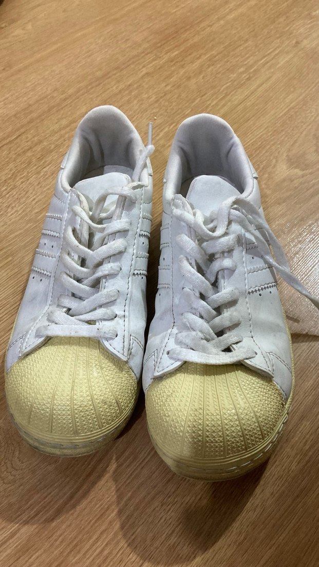 Beyaz Kadın Spor Ayakkabı - Düz Taban - Görsel 3