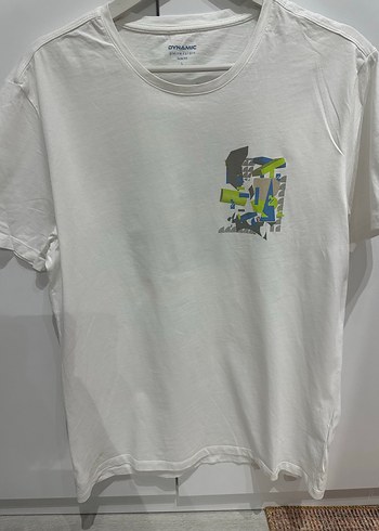 Pierre Cardin Piercardin Minimal Soyut Desenli Beyaz Tisort