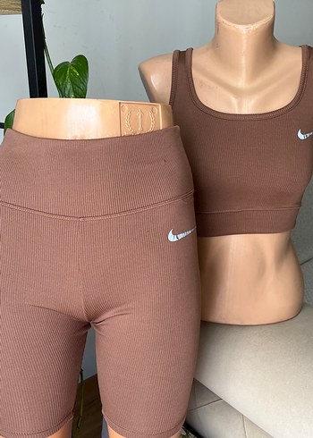 Kahverengi Mini Spor Takım Kadın - Görsel 2