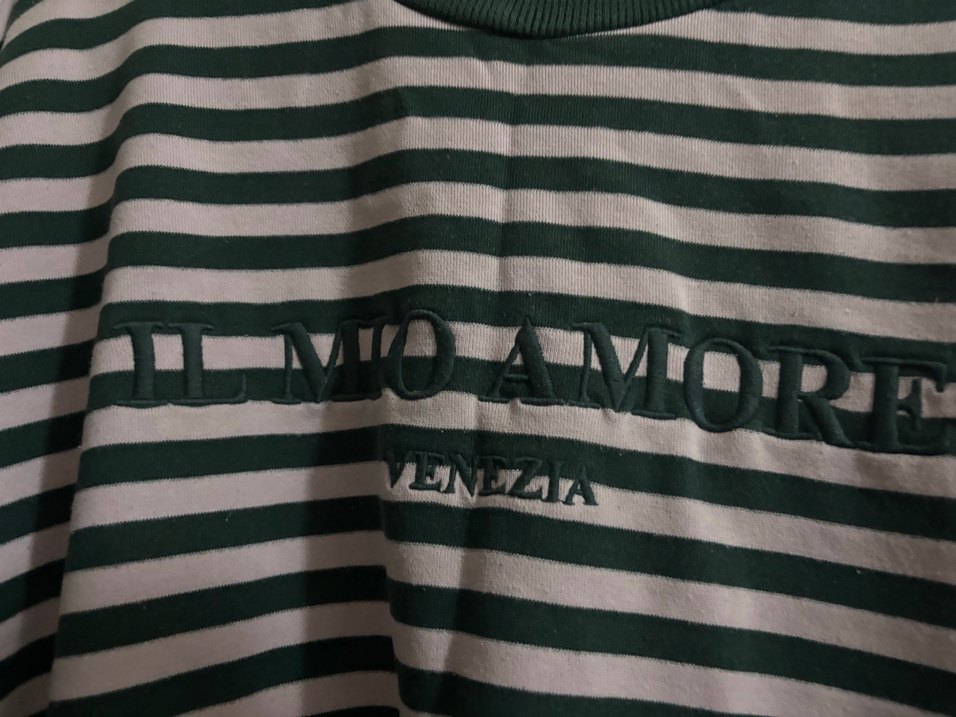 Çizgili Pamuklu Kadın Triko Sweatshirt - Görsel 3