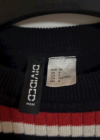 Çizgili Fitilli Midi Triko Elbise - Görsel 2