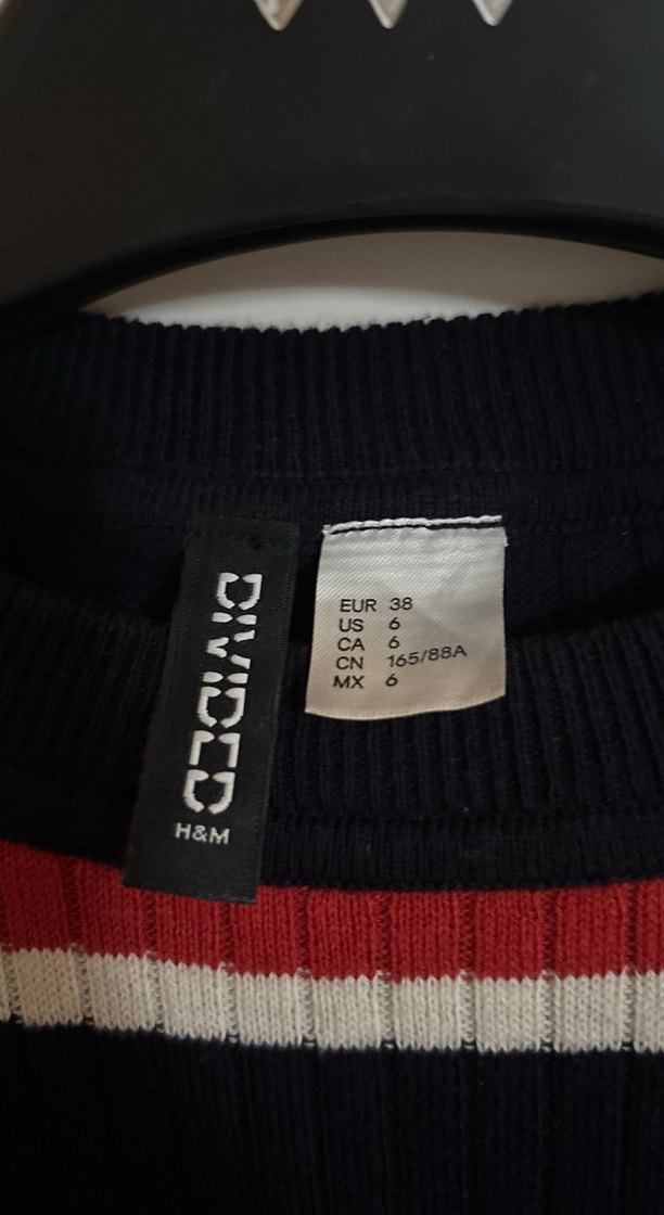 Çizgili Fitilli Midi Triko Elbise - Görsel 2